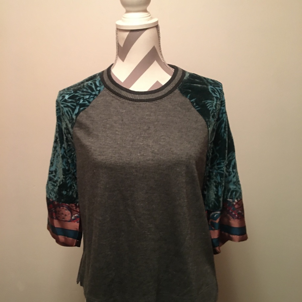 TINY gray velvet shirt
